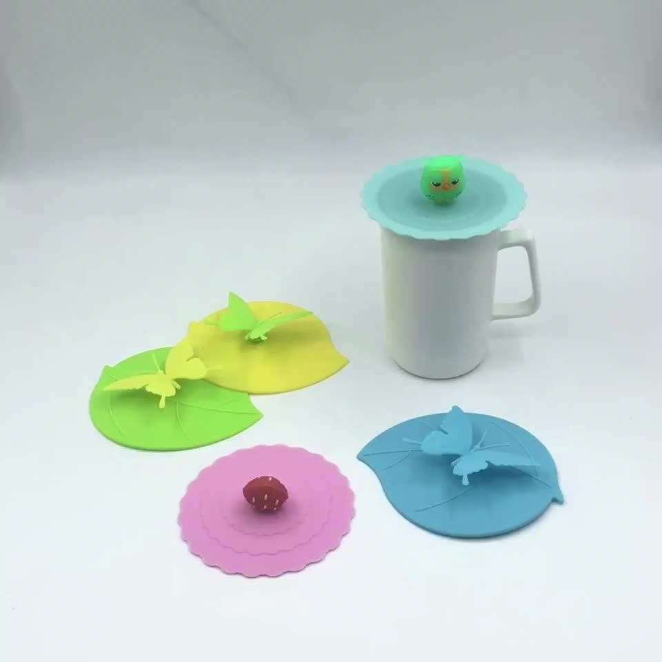 Custom Lovely Shape Colorful Tea Coffee Silicone Cup Cover Buy Cup
