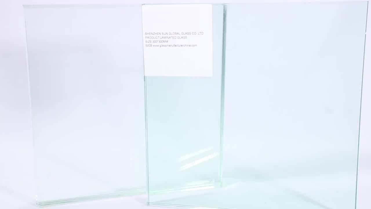 Bullet Proof Glass Panel Security Tempered Laminated Glass With Bullet