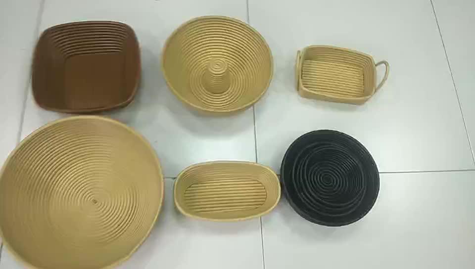 High Quality Plastic Rattan Plastic Profing Basket Bread Proofing