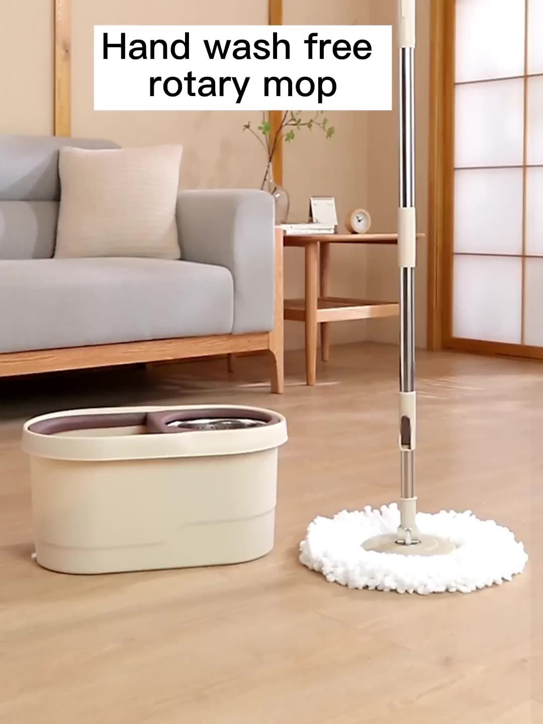 Blue Hand Free Mop High Quality Bucket Round Wet Dry Mop Light Weight