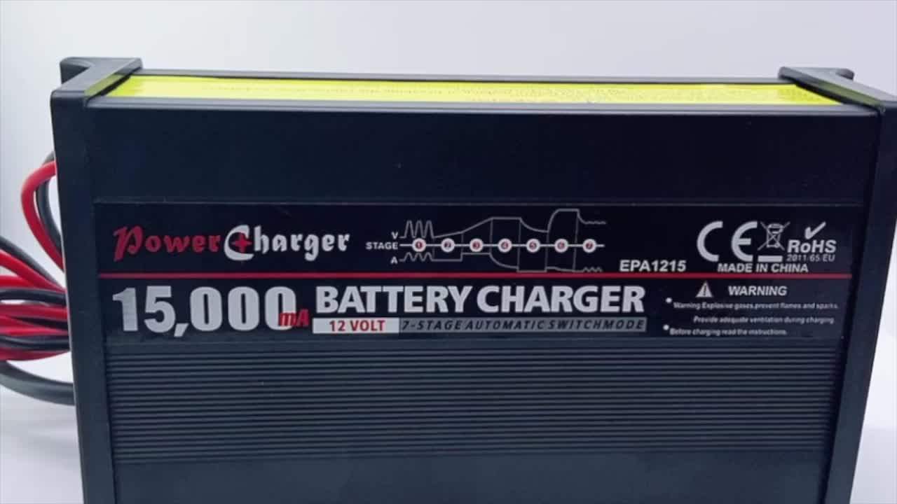 12 Volt 15 Amp 100ah Automatic 7 Stage Sla Agm Gel Vrla Wet Smart Car