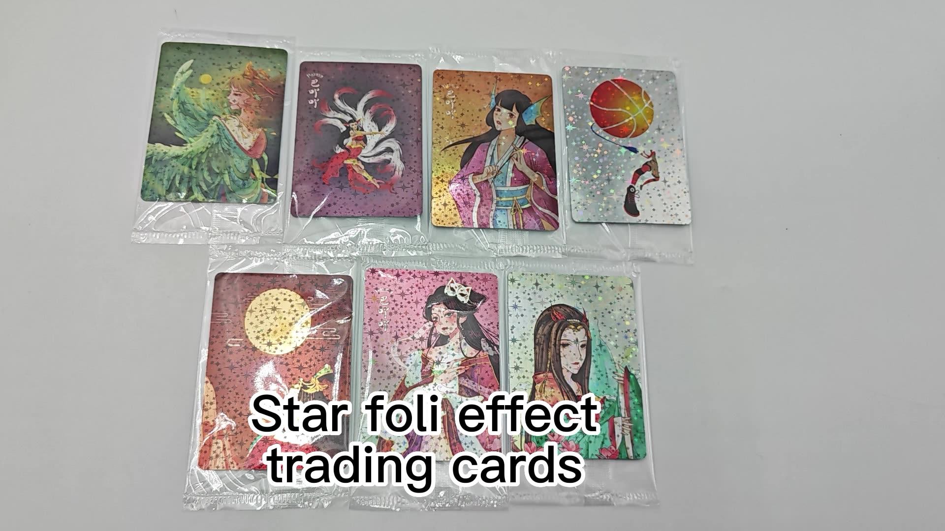 Bayaya Trade Card Game Custom Logo Pouch Foil Trading Cards Printing