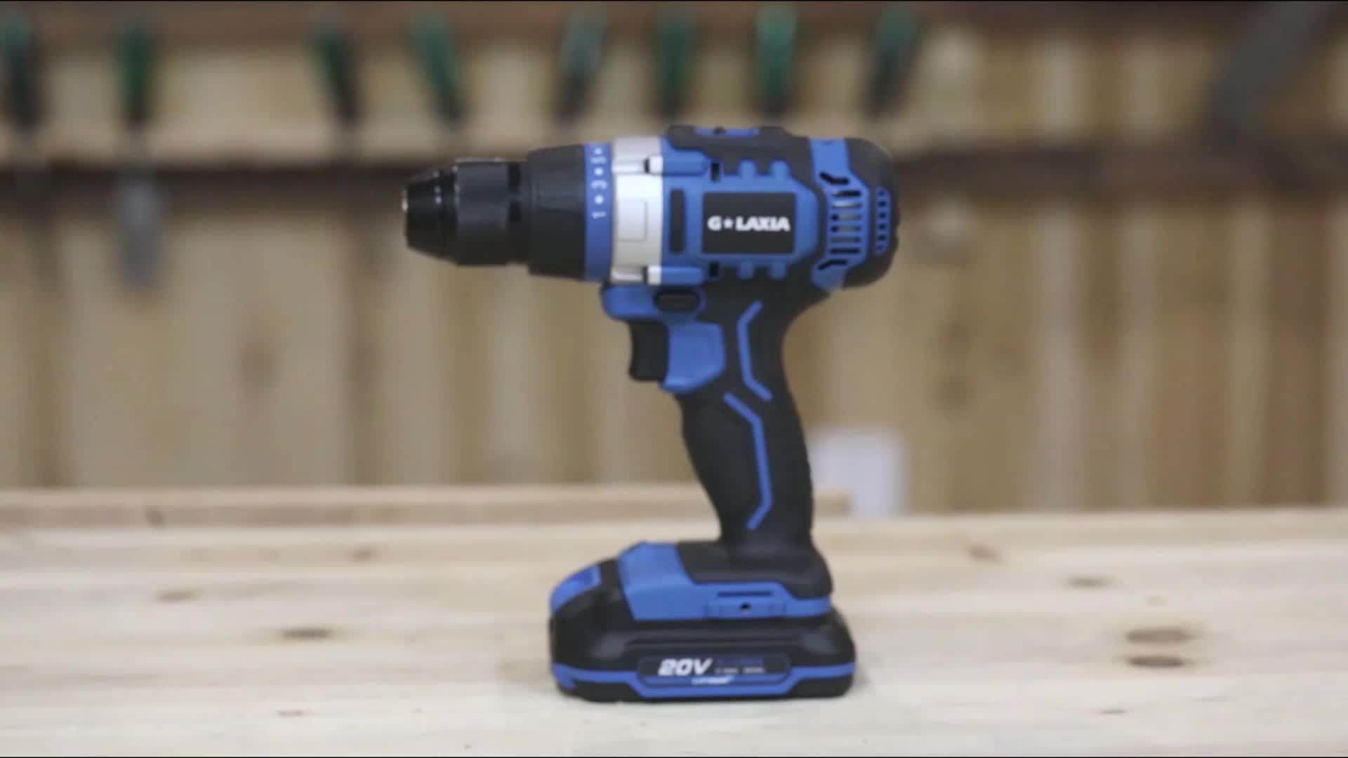 Cordless 20v Dual Speed Drill Spindle Lock 13mm Allmetal With Led