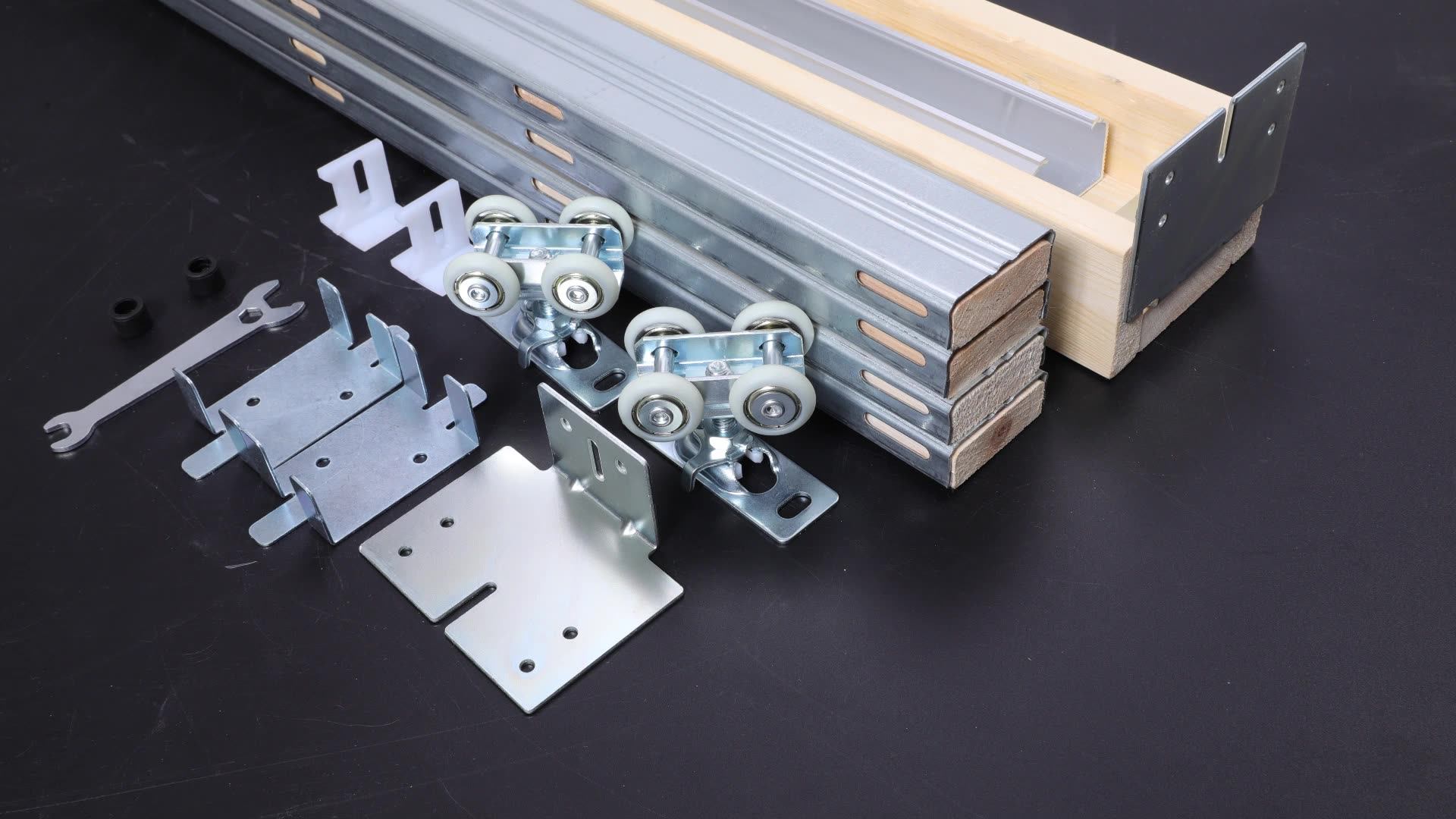 American Market 250 Lbs Pocket Door Hardware Frame Kit Sliding Door