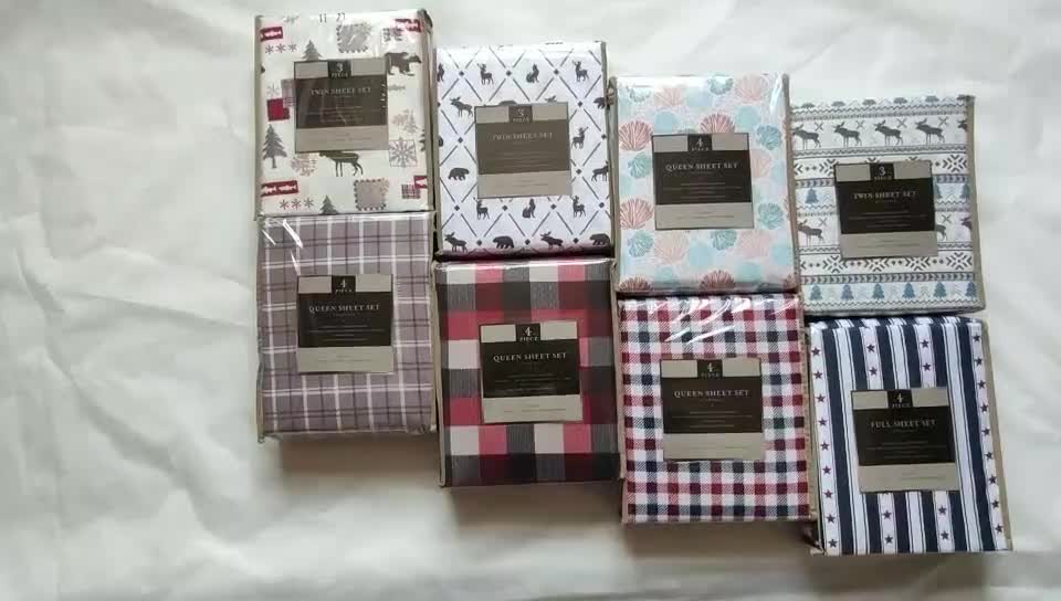 Custom 4 Pcs Bed Sheet Set 100 Polyester Bed Sheet Bedding Set Bed