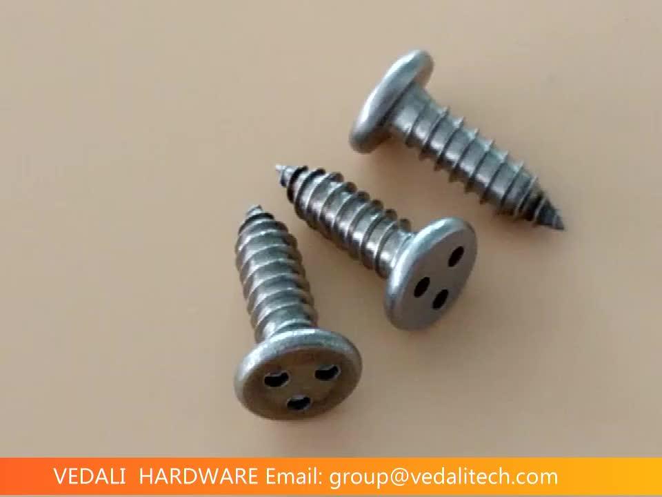 Custom Stainless Steel Security Screws Self Tapping 3 Points For Sheet