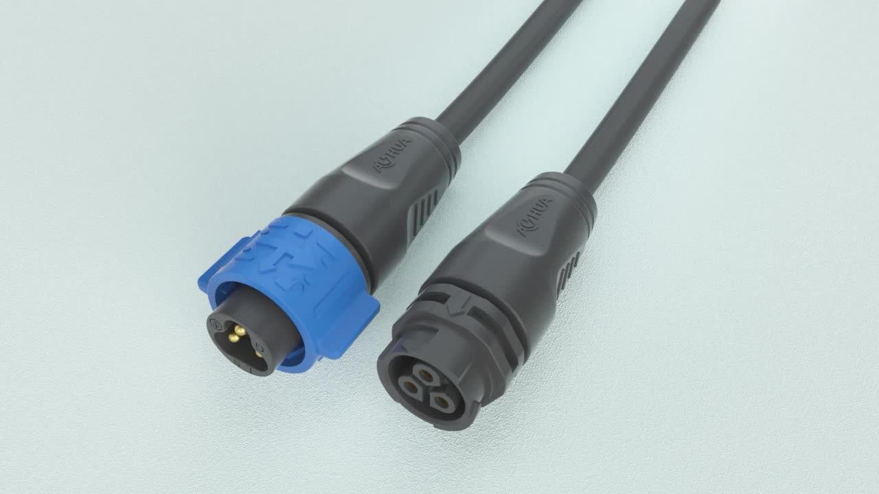 Outdoor Lighting Cable Solution 3pin Euro/uk/us Power Plug With Female