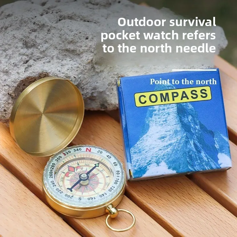 Outdoor Hiking Multi-function Compass Camping Mountaineering Luminous Compass Folding Portable Compass