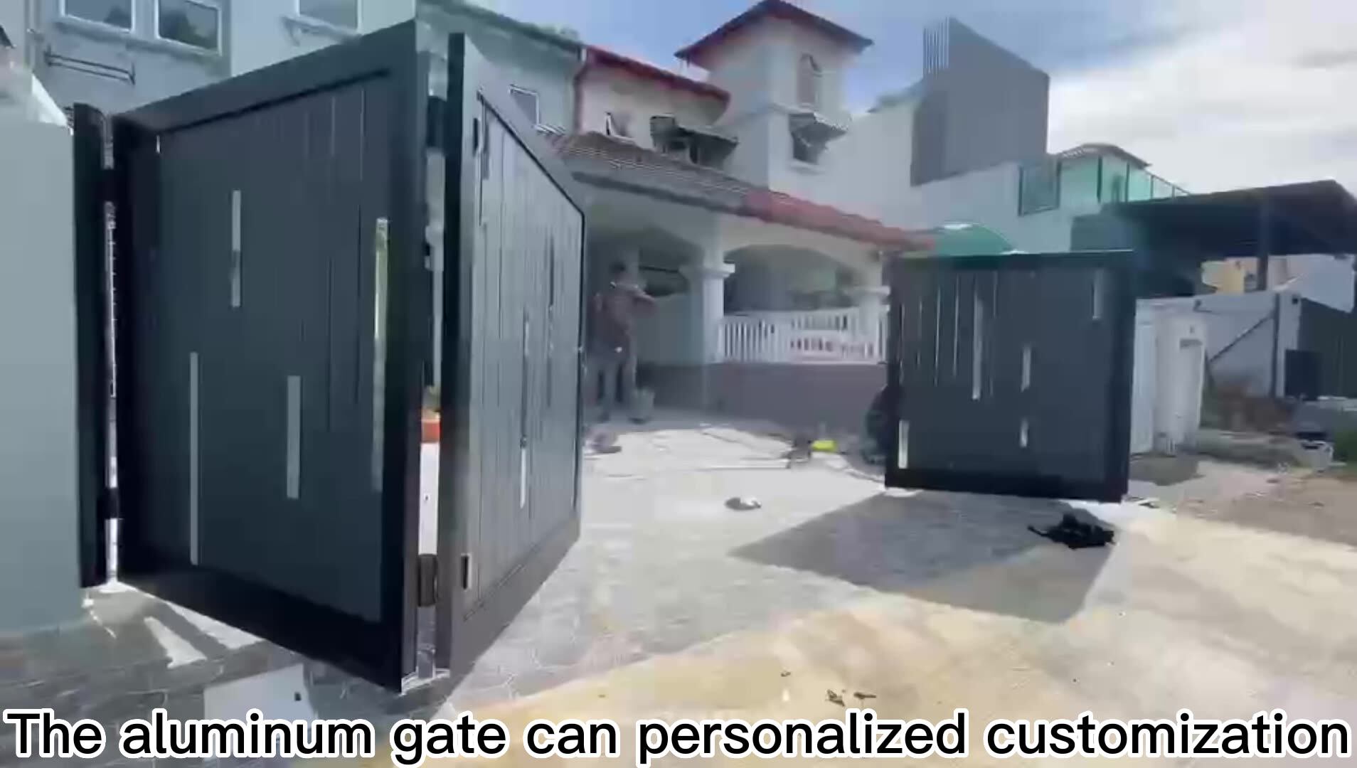 Vertical Aluminum Alloy Art Slat Driveway Main Folded Gate Kerala Large