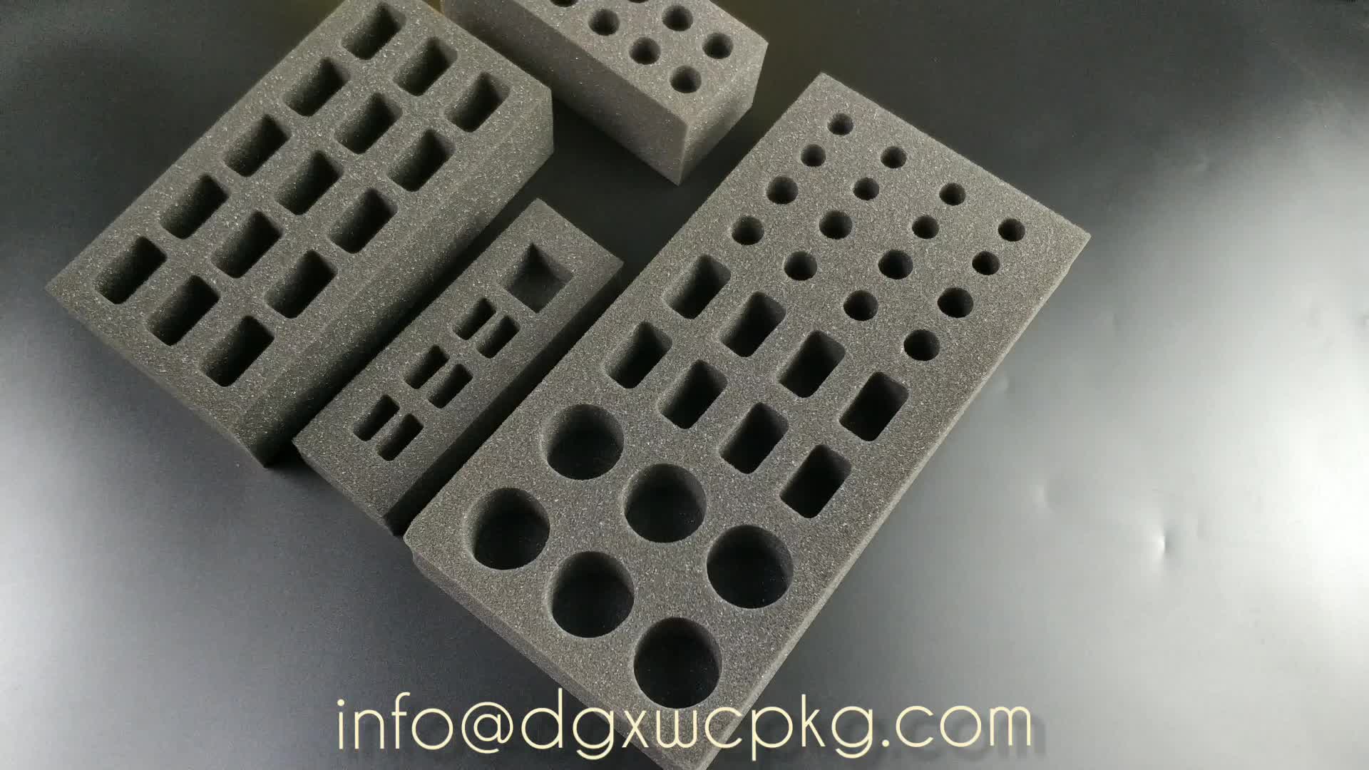 Custom Grey Sponge Foam For Watch Box Insert Die Cutting Grey Cushion