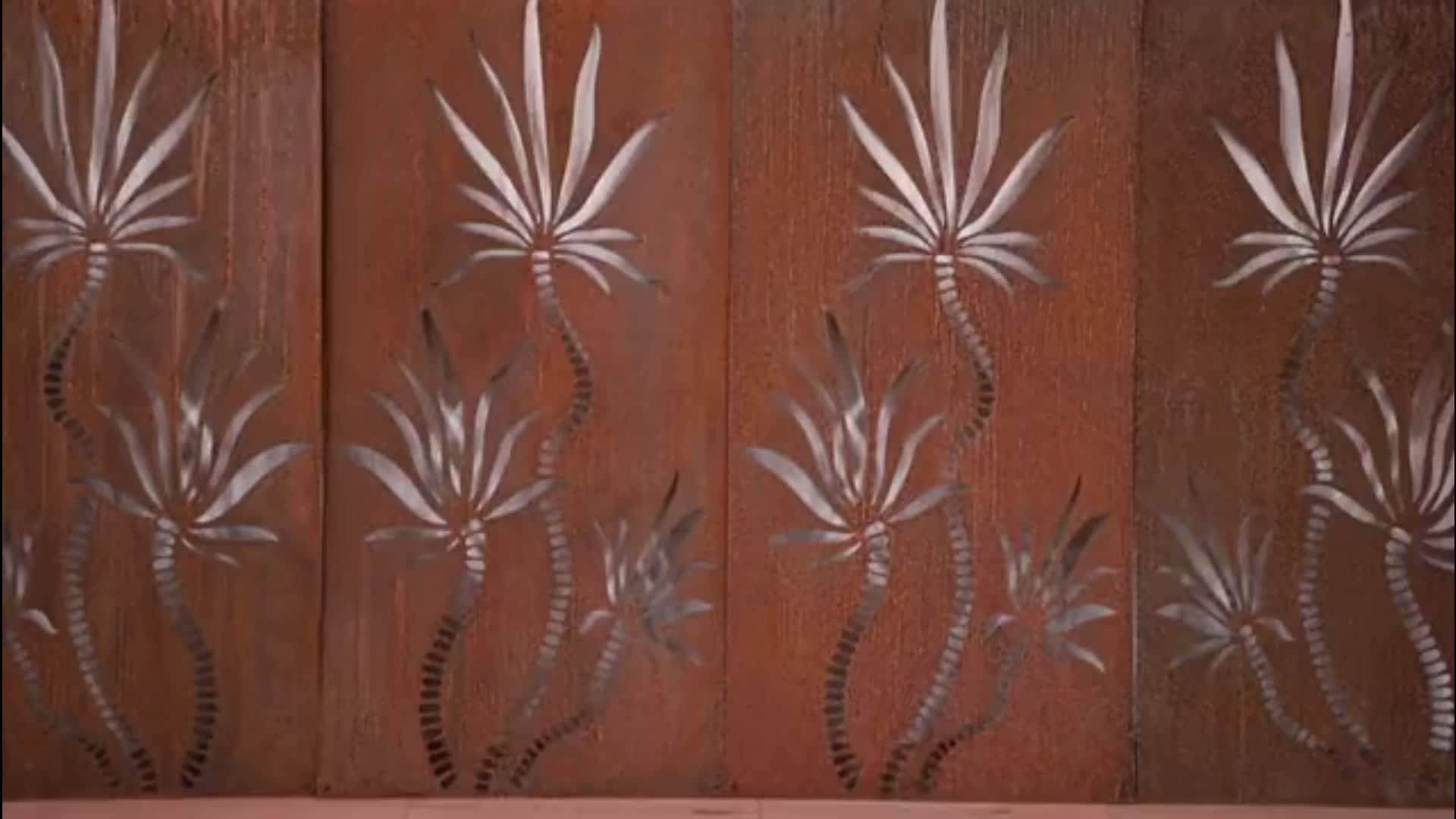 Outdoor Art Decorative Metal Corten Laser Cut Fence Patterns Panels