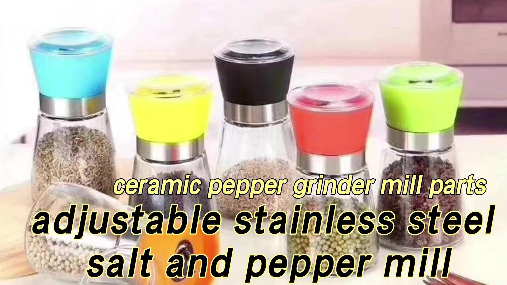 Kitchen Gadget Refillable Stainless Steel Glass Salt Spice Shaker