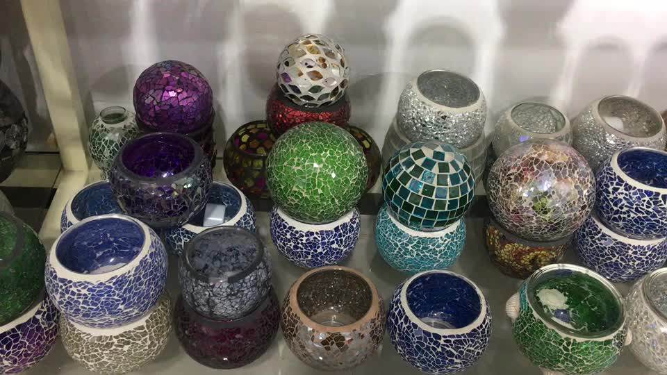 Quiet Design Crackle Home Decoration Purple Color Handmade Glass Mosaic