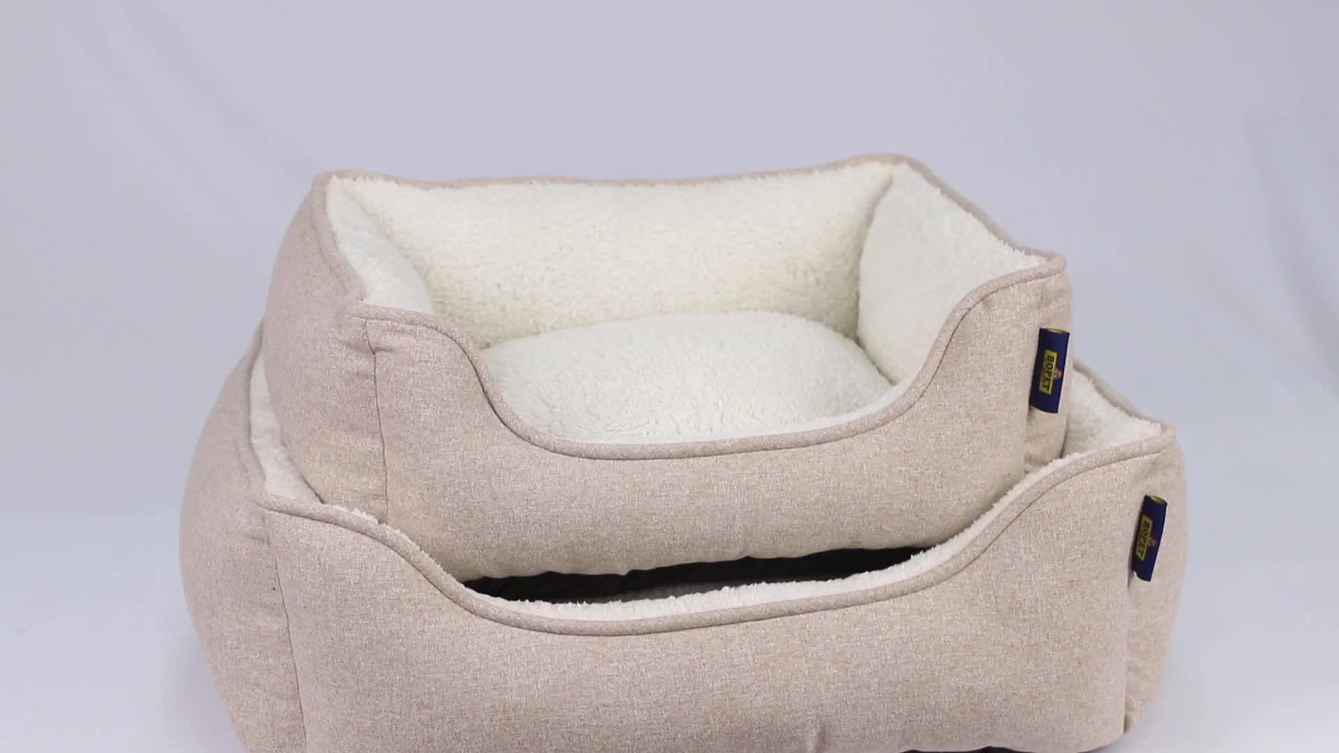 Dog Bed Private Label Dog Winter Warm Calming Bed Small Pet Product