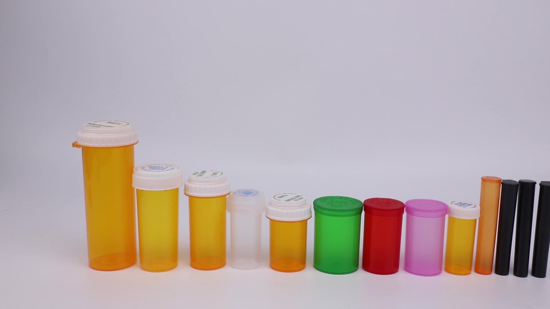 Multicolor Plastic Pop Top Bottle Containers 6 Dram Vial,Medical,Herb,Pill,Box,Small Storage