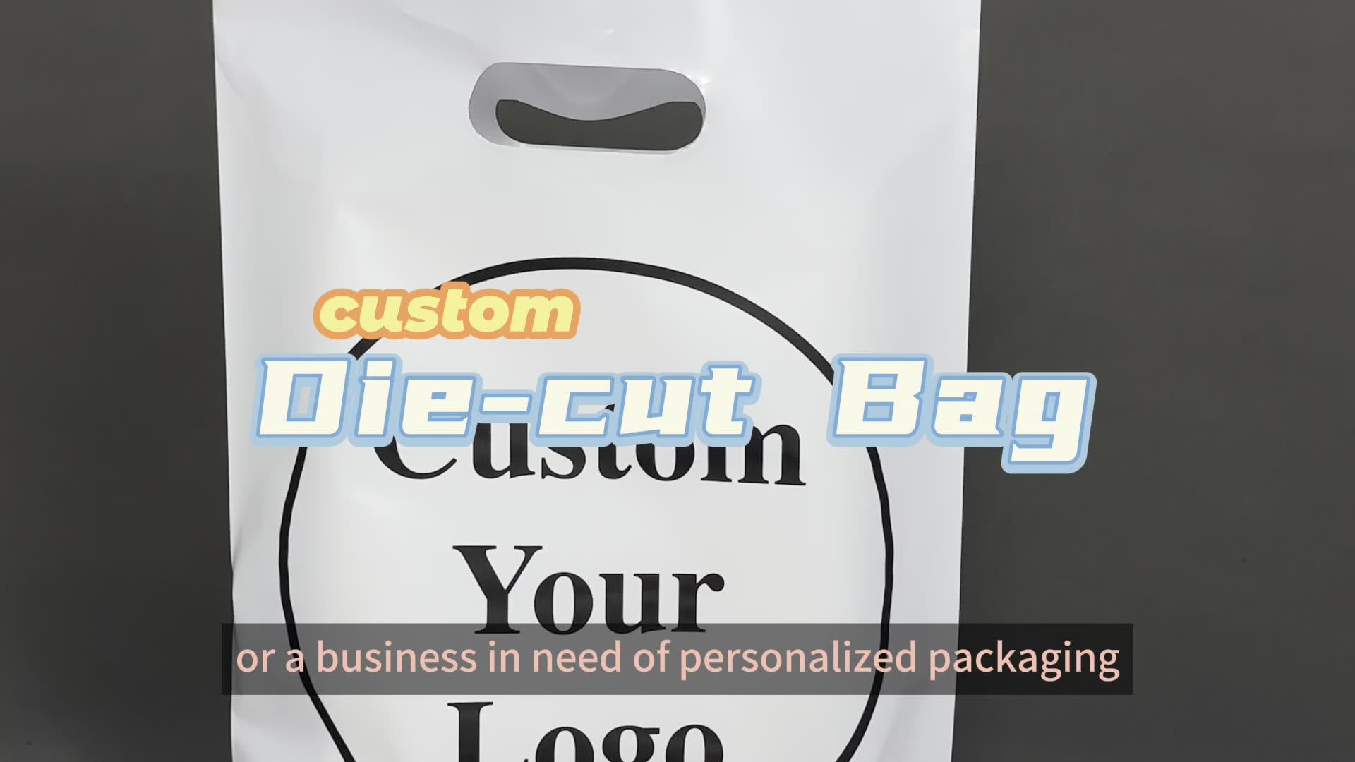 Wholesale Die Cut Handle Bag Retail Merchandise Packaging Bags Plastic