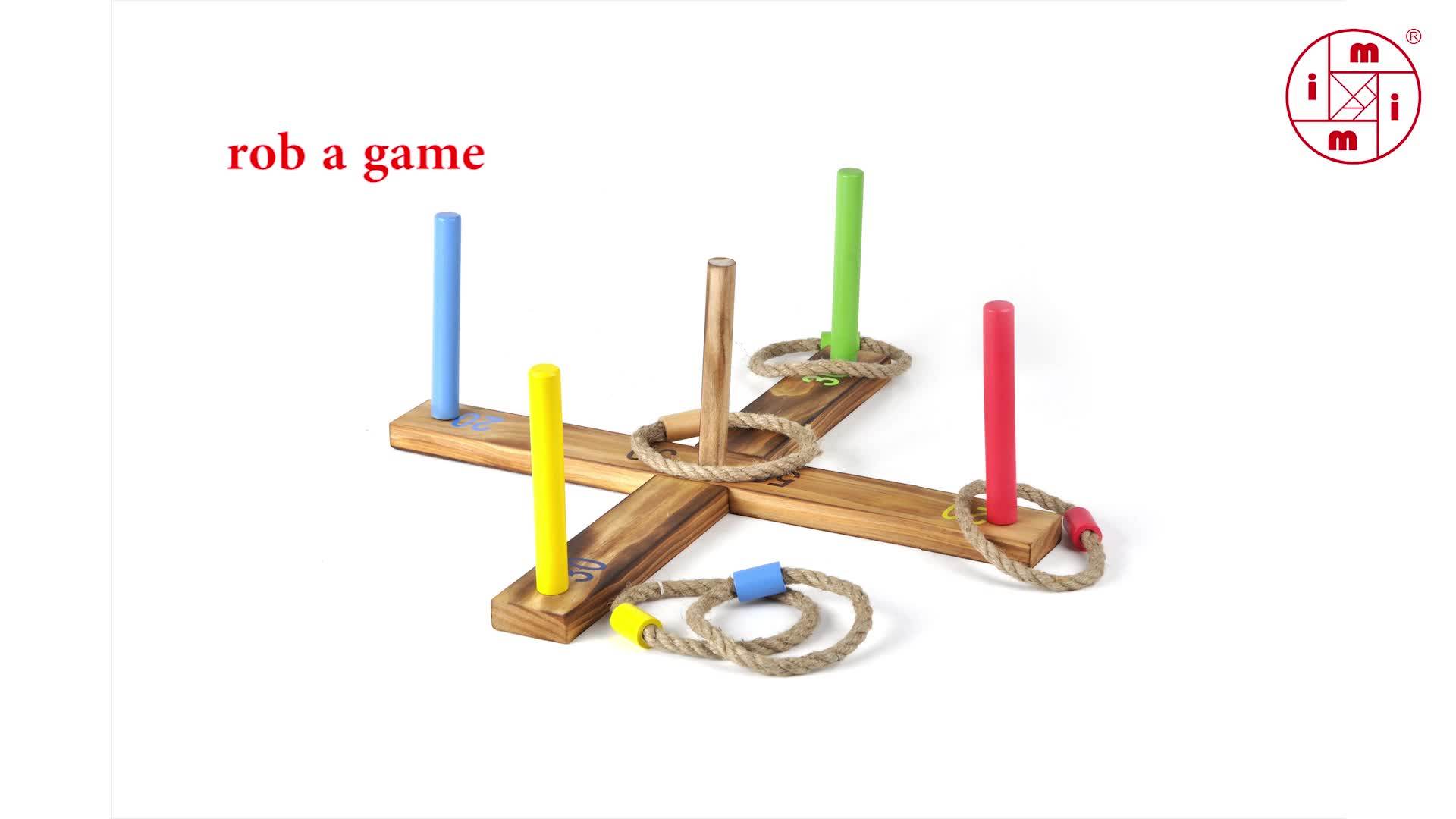 Garden Toys Outdoor Game For Fun,Wooden Bean Bag Toss Game,Wooden Ring
