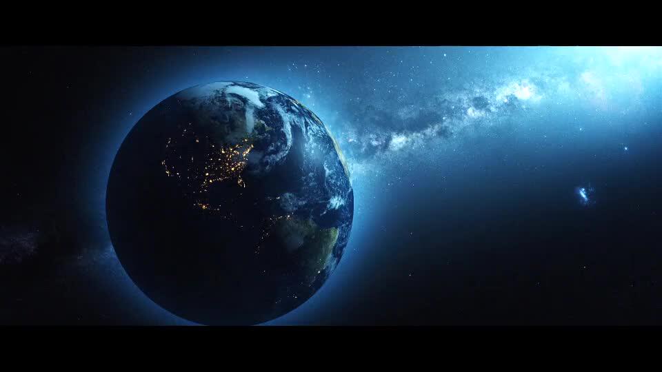 震撼大气星球碰撞光束能力聚变企业三维立体 logo标志片头 AE模板 5.1