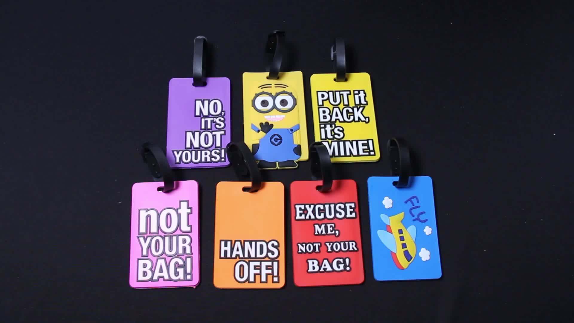 Luggage Tag Wholesale Custom Standard Size Soft Baggage Tag Pvc Luggage