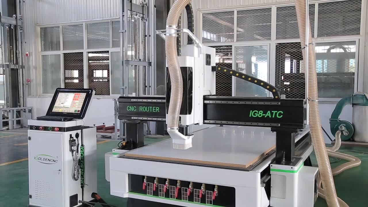 4x8ft Cnc Ahşap Yönlendirici Makinesi 1325 Atc Cnc Router Mdf Kesme