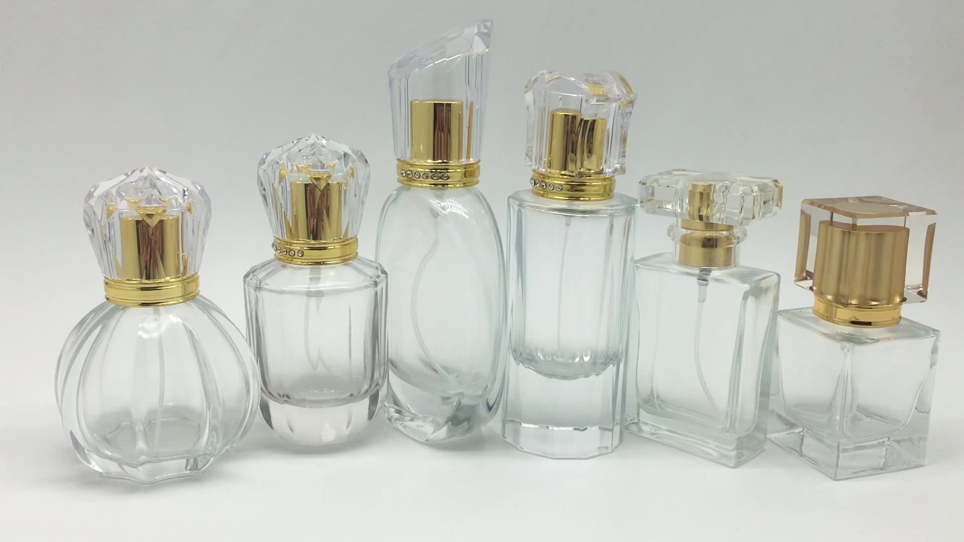 Wholesale New Product Transparent Glass Round Shape Perfume Bottle