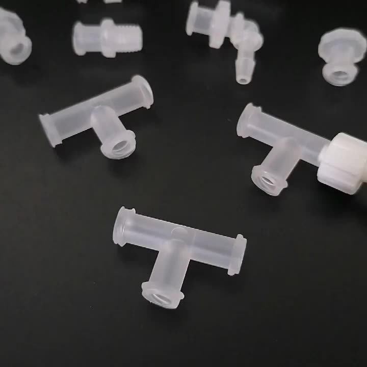 Plastic Hose Barbed Bulkhead Joint Female Luer Tubing Fitting Tee