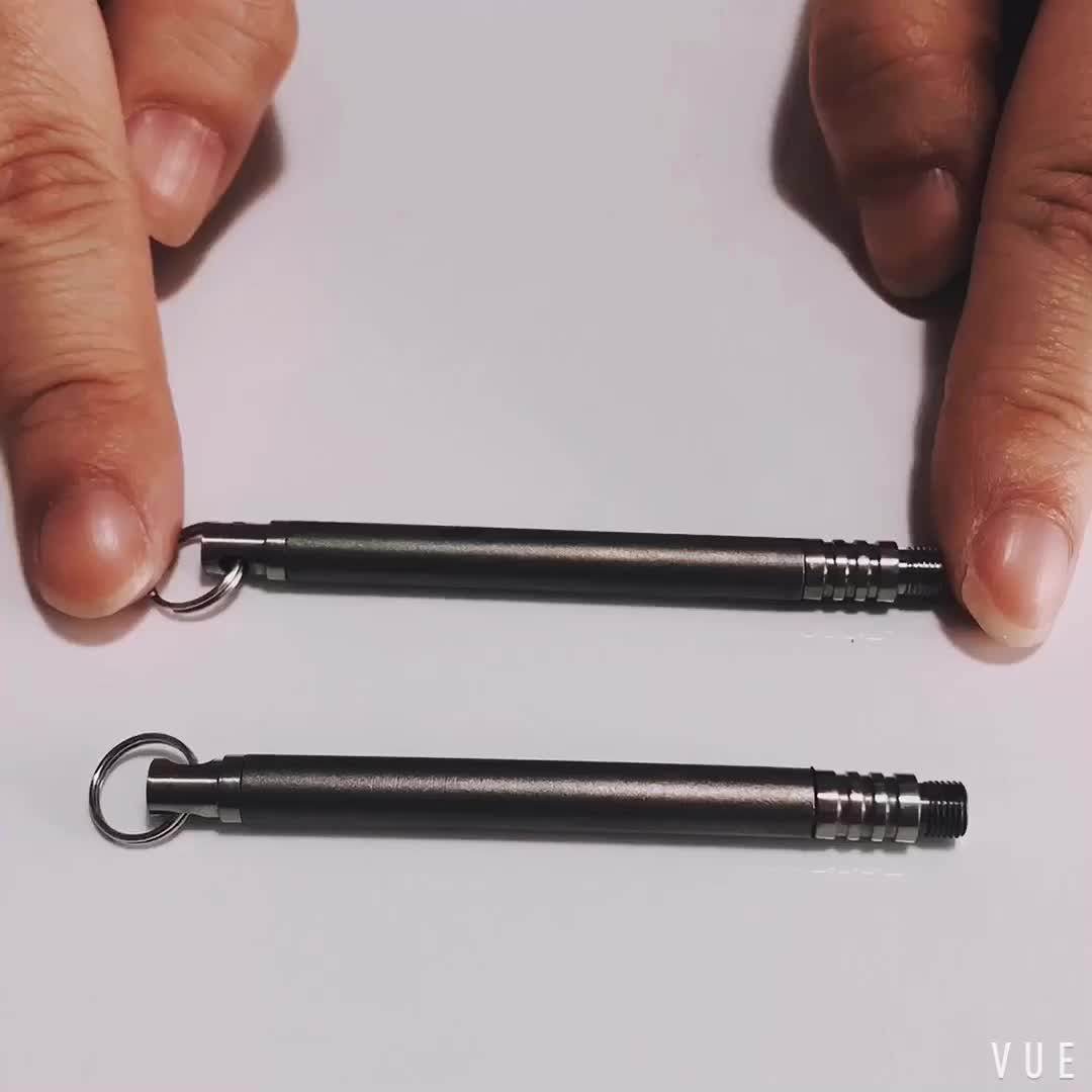 Custom 65mm Length Grey Blue Titanium Metal Toothpicks With Holder