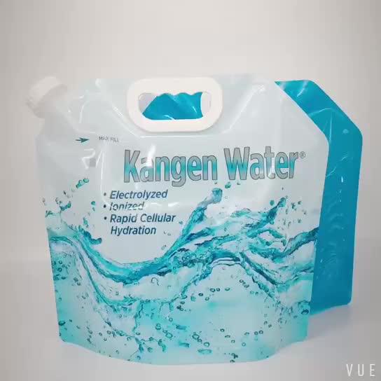 Custom Foldable Bpa Free Plastic Reusable Drinking 5l Kangen Water Bag