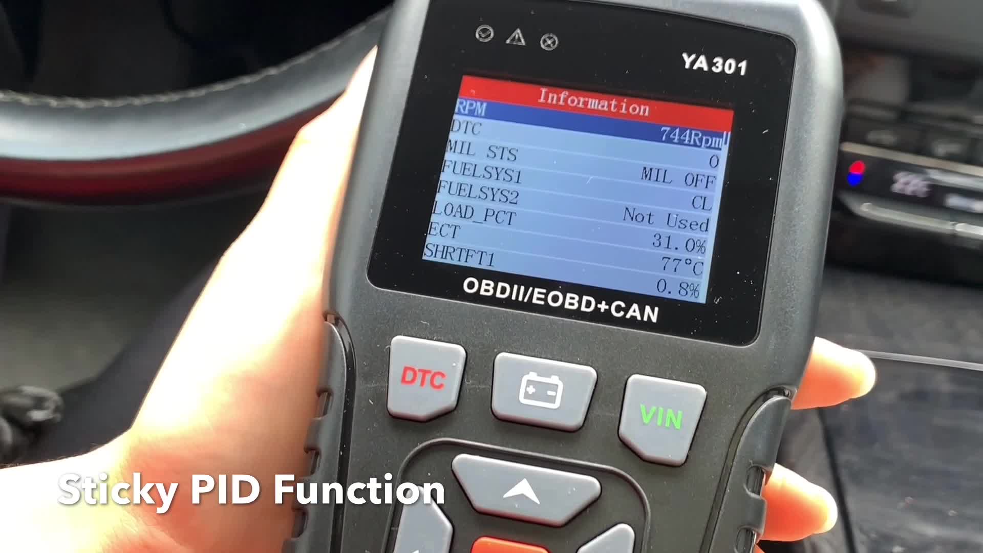 Henreal Funci/ón de diagn/óstico Auto Universal de la Herramienta OBD2 del analizador del Coche con la Prueba del Sensor O2