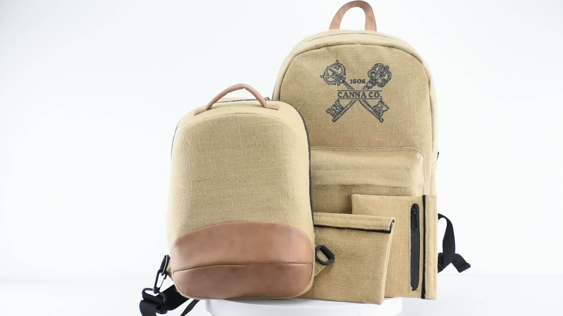 Hemp Smell Proof Bag Odor Absorbing Sling Backpack Buy Hemp Smell