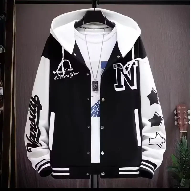 Jacket Men's Spring and Autumn New Casual Sports suit Men's Jacket Handsome Trendy Student Sweatshirt Teenager Clothes