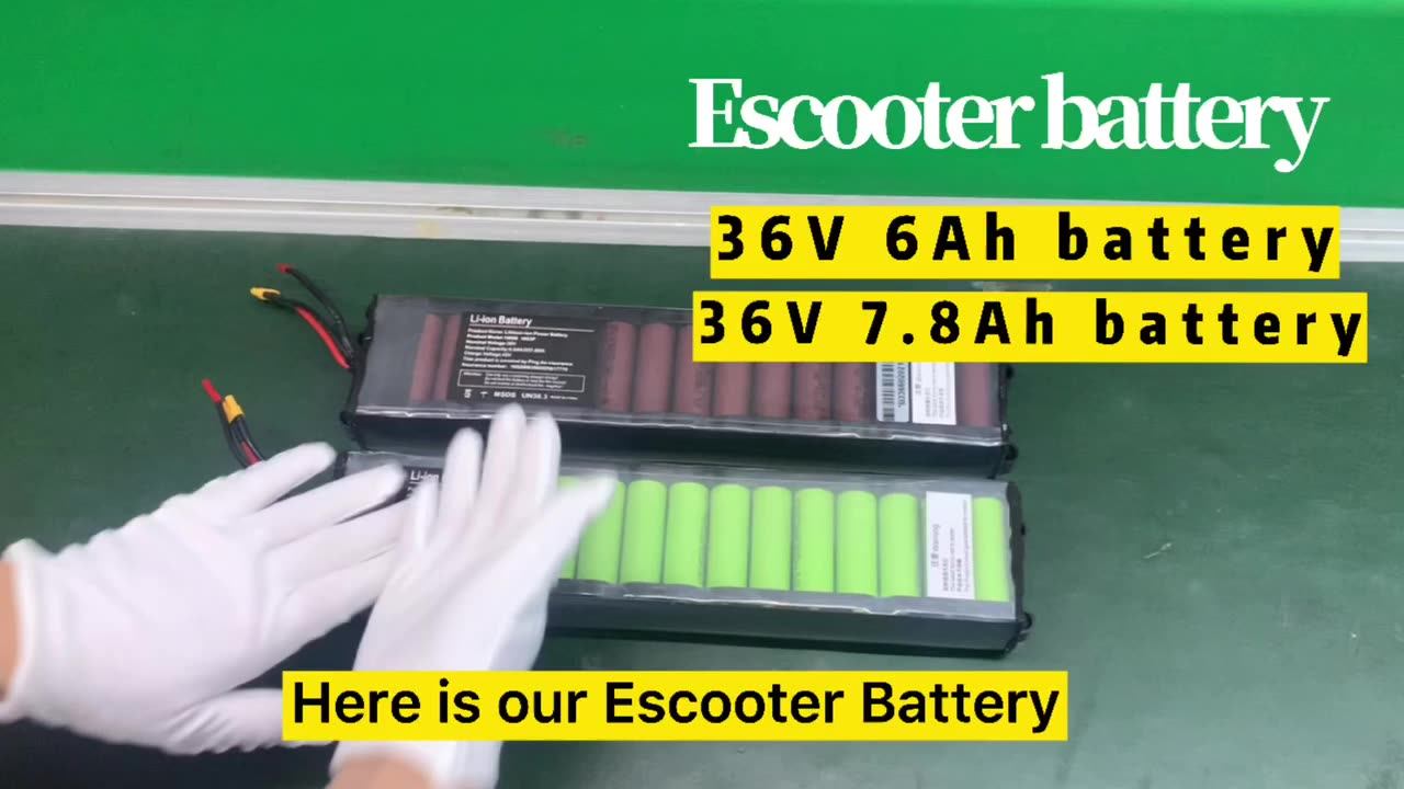 E Scooter Battery 36v 6ah 7.8ah 10.5ah Strong Power Lithium Ion Batteries Removable Electric