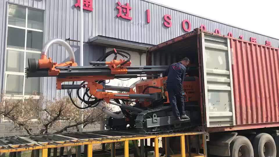 100m Integrated Air Compressor Drilling Rig With Pneumatic Impactor Dth