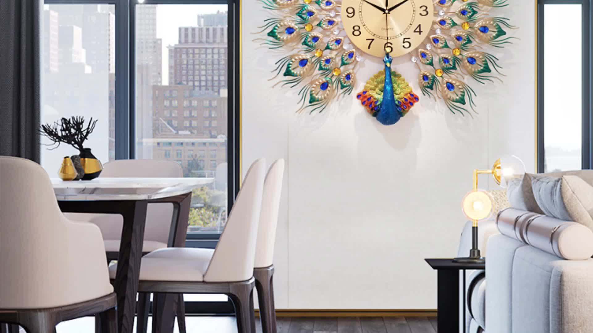 Decorative Metal Peacock Wall Clock Buy Decorative Wall Clock,3d Wall