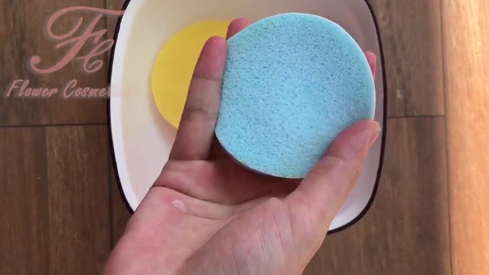 Pva Material Water Damped Expanding Compressed Cellulose Facial Sponge