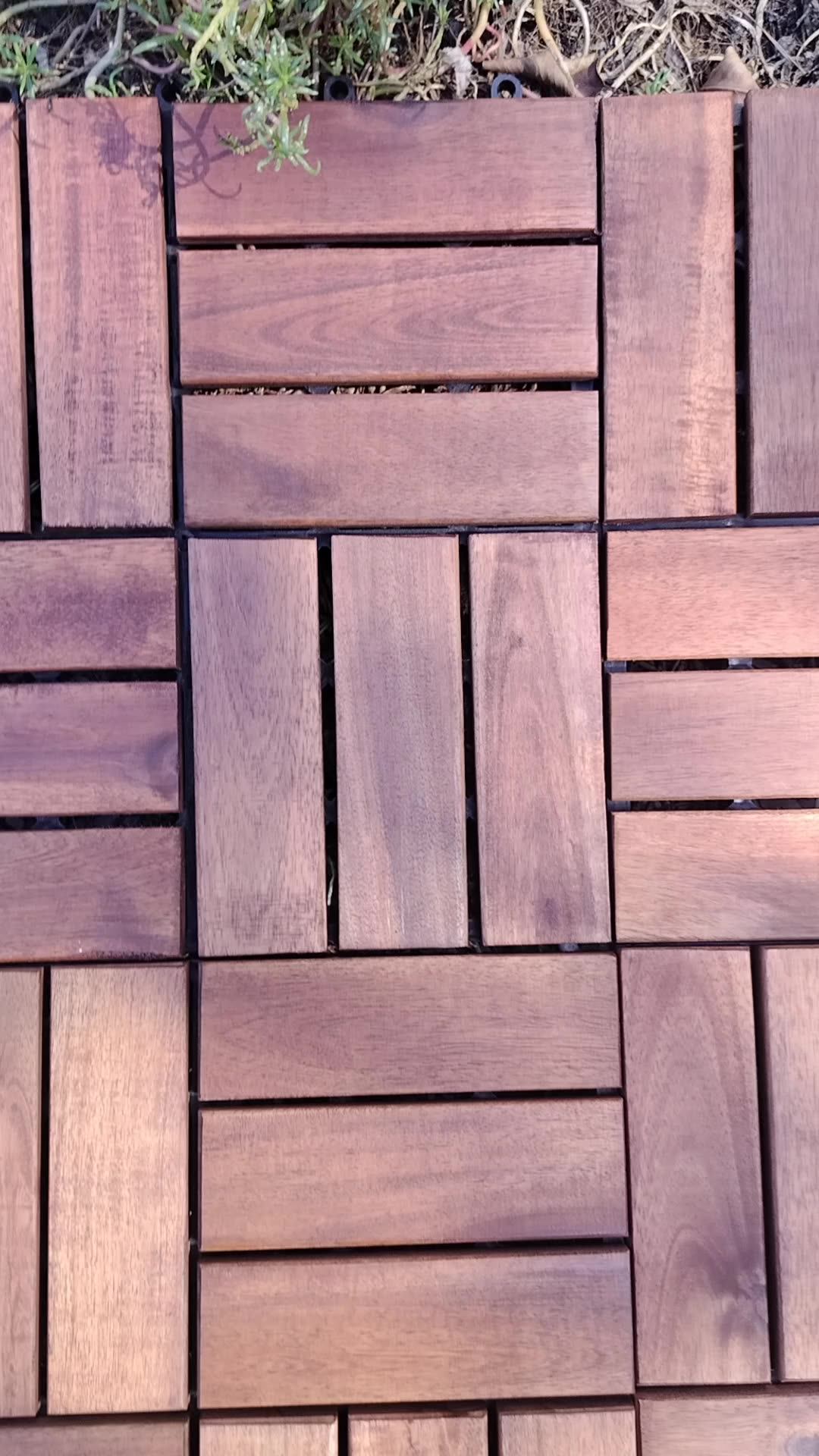 Interlocking Outdoor Patio Deck Acacia Tiles 300 X 300 Mm Or Acacia Wood Parquet Flooring Or