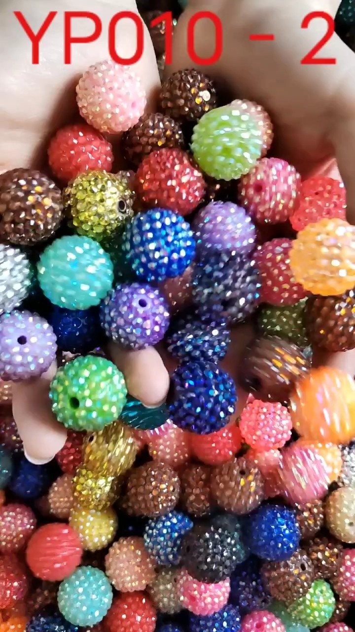 22mm 100pcs/lot Factory Price Mixed Disco Ball Beads Crystal