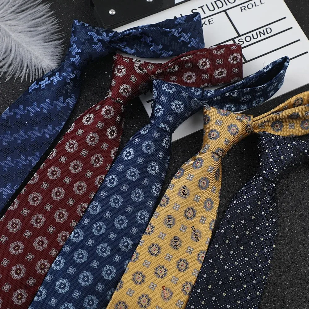Men's Business 8cm Yarn-dyed Mulberry Silk Hand Tie Dress Suit Shirt Work Wedding Spot Direct Supply
