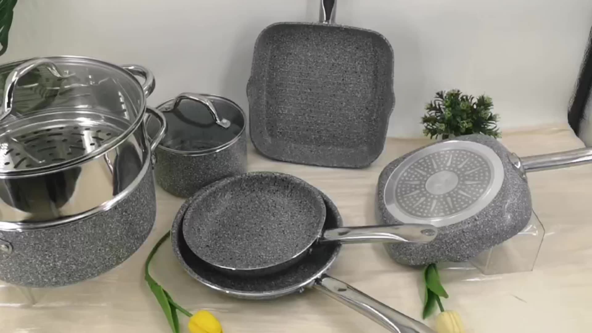 Luxury Utensils Set Kitchen Cookware Pans Cooking Cookware Sets