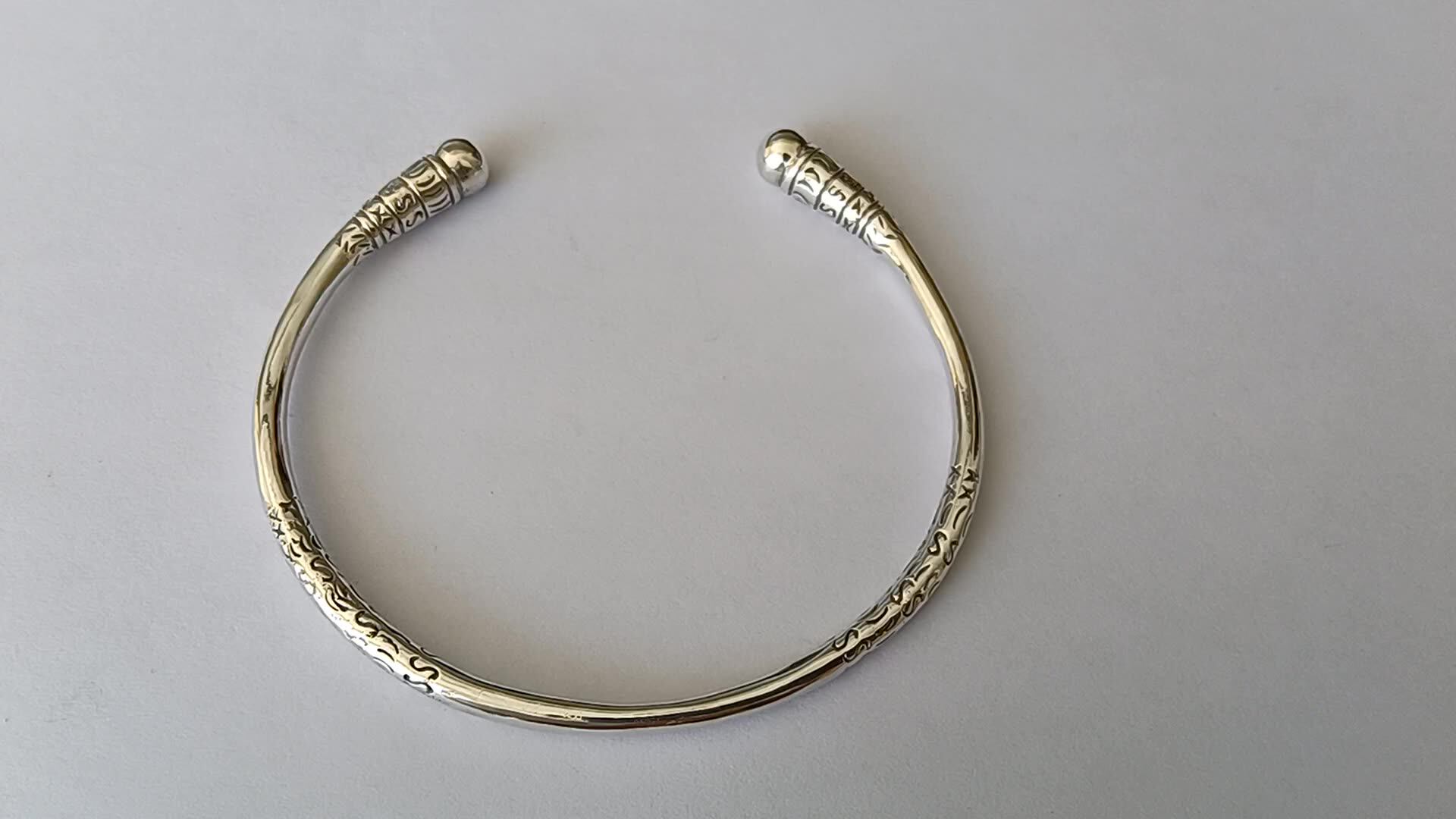 アクセサリー Vintage Silver&Gold Combi Bangle 750 925 アクセサリー Vintage Silver&Gold Combi Bangle 750 925 925 Sterling