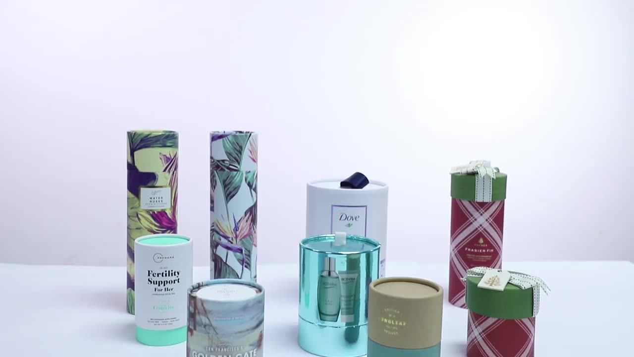 Round Tube Paper Mache Wine Bottle Gift Box With Ribbon Buy Wine