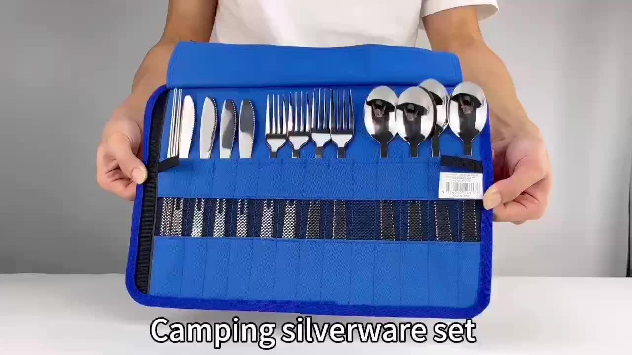 Stainless Steel Cutlery Set Camping Utensils Fork Spoon Knife Camping