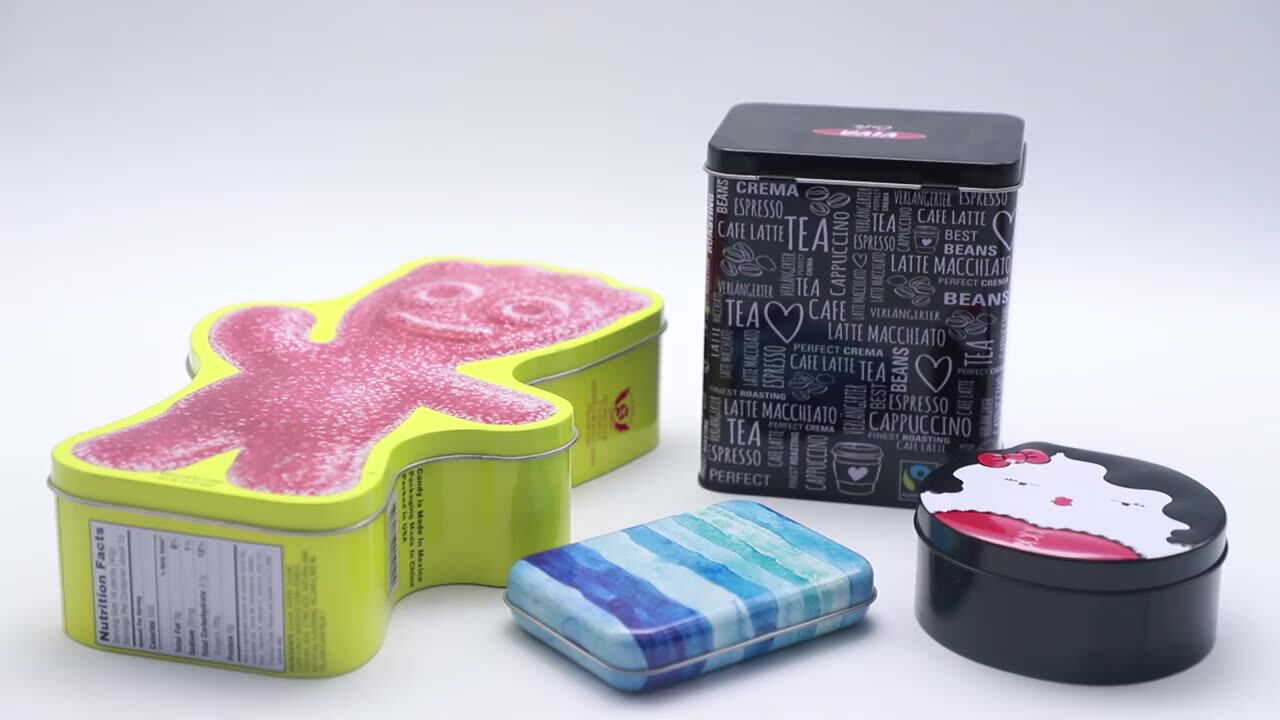 Customized Empty Square Slip Lid 1 2 4 6 8 Oz Metal Tin Can Rose Gold Packaging Candle Tins Box