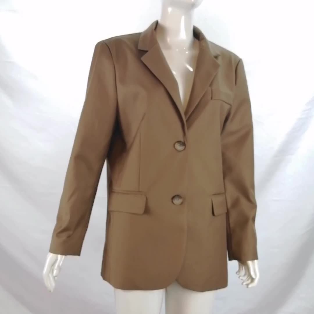 Plus Size Women Green Satin Belted Blazer Fashion Autumn Office Lady