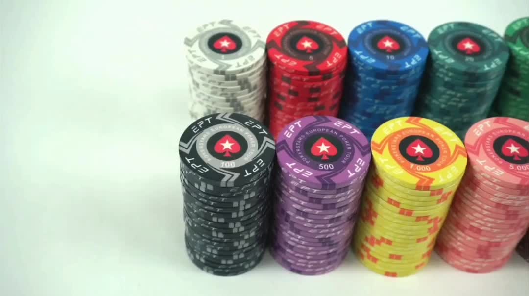 Poker Ept Chips Set 39mm And 10g Keramik Chip With Euro Value From