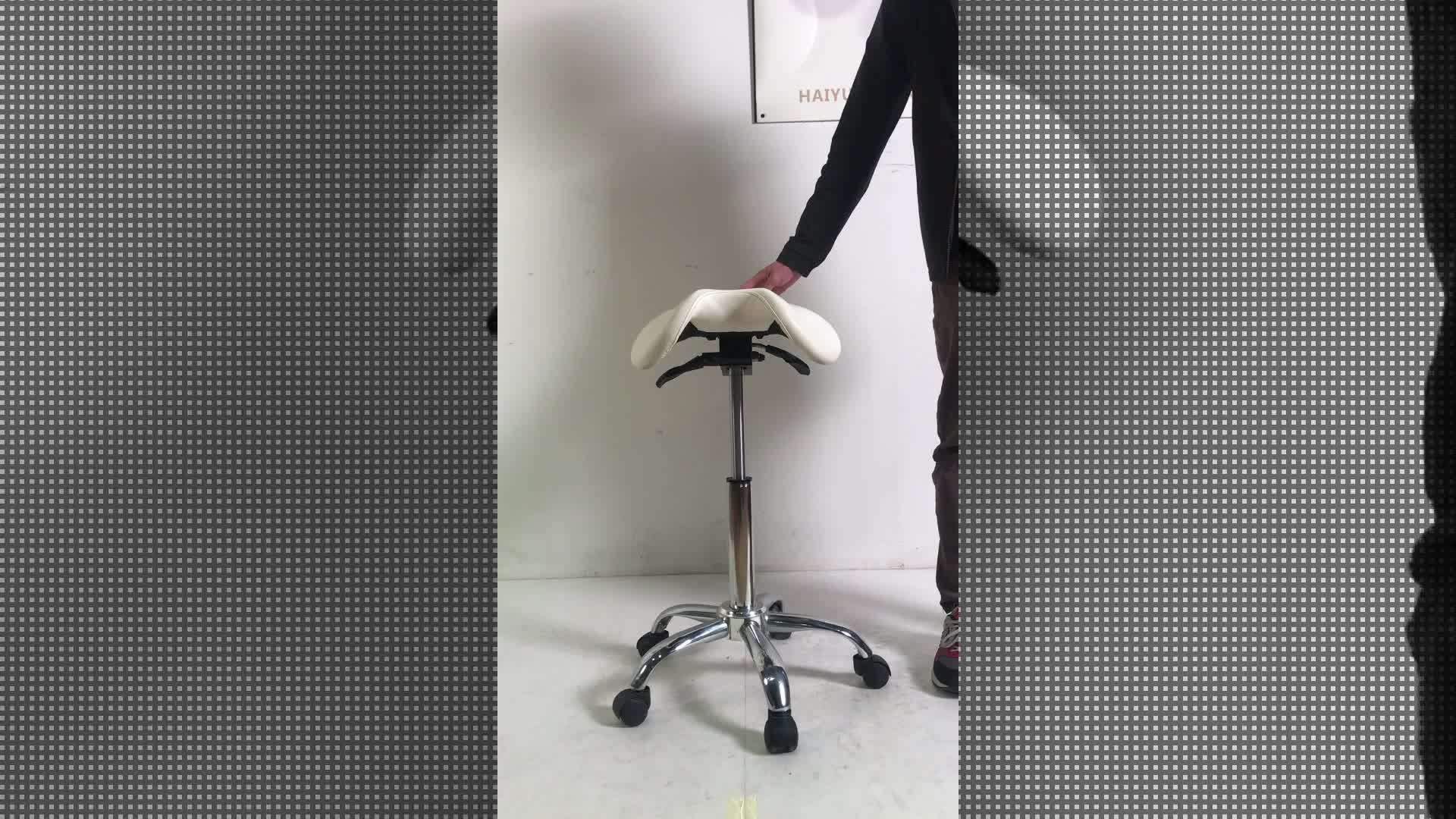 Saddle Stool Rolling Chair Hydraulic Adjustable With Wheels For Office