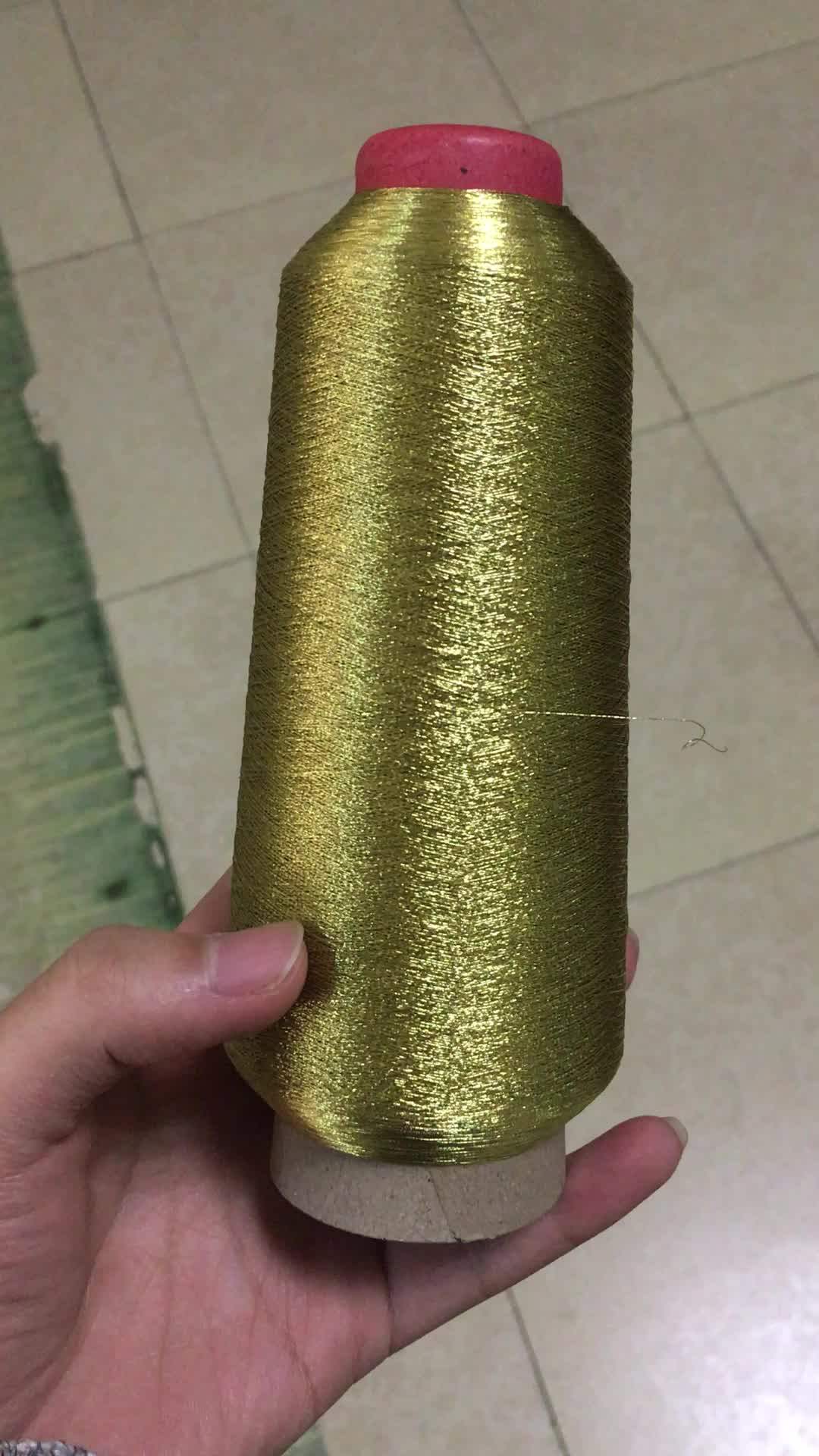 Polyester Yarn Golden Metallic Embroidery Thread - Buy Embroidery ...