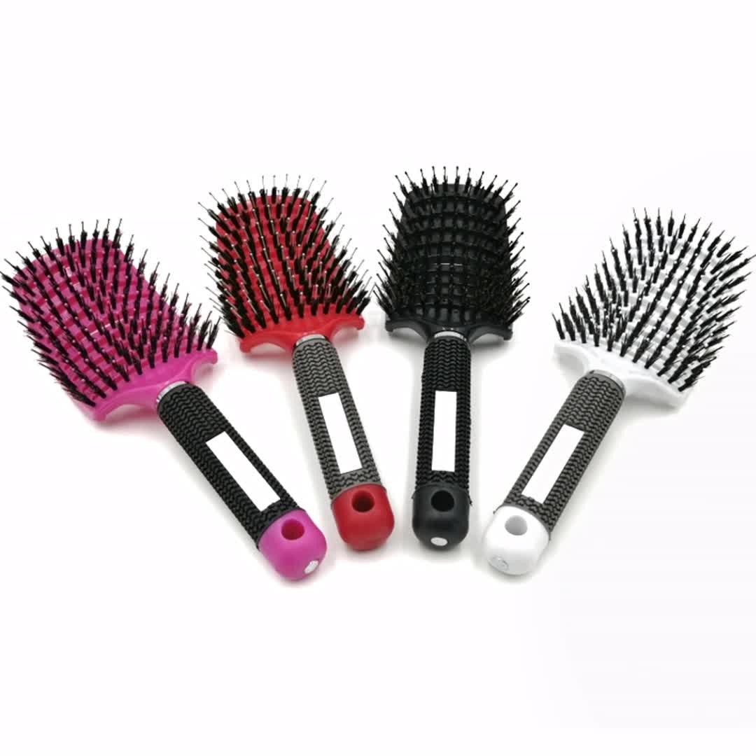 Customized 2019 Selling Paddle White Plastic Goody Hair Brush In