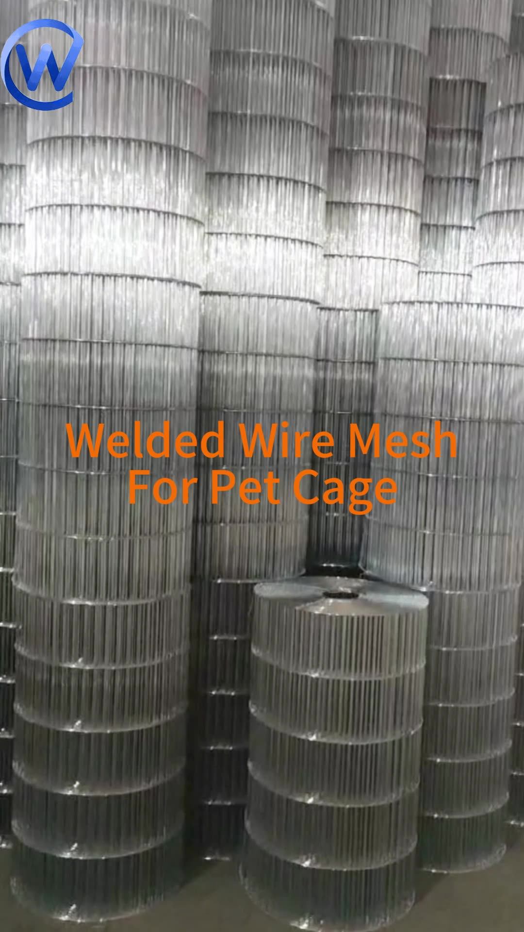 Galvanized Welded Wire Mesh Fence Roll Rabbit House Pet Bird Cage