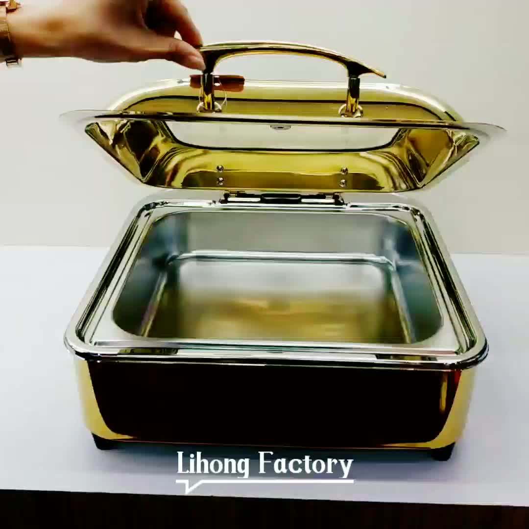 Kitchenware Hydraulic Golden Cheffing Dishes,Cheffing Dishing Buffet